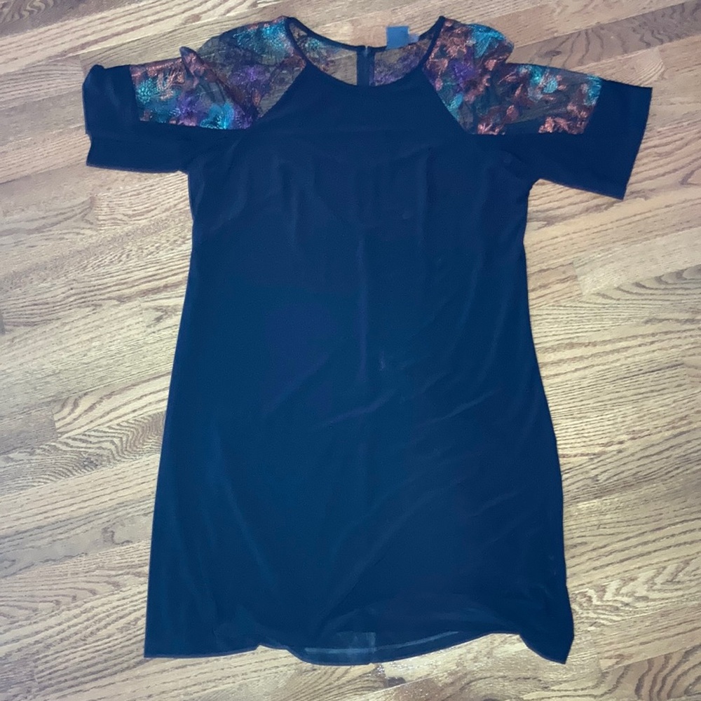 Gabby skye embroidered black dress suitable for day or evening wear